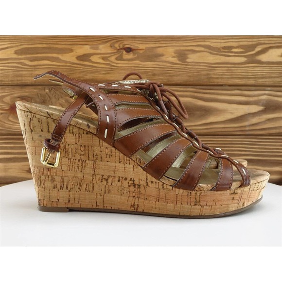 GUESS Size 9 Gladiator Heel Brown Synthetic M Width‎ - Picture 5 of 10